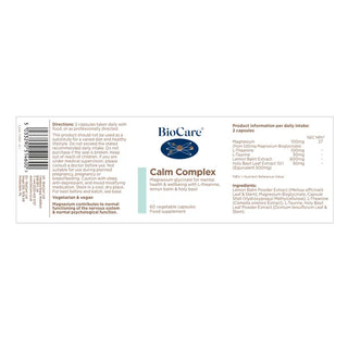 BioCare Calm Complex 60 Capsules